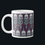 Dark Mark Geometric Icon Pattern Large Coffee Mug<br><div class="desc">Embrace the darker side of the wizarding world with this bold Dark Mark inspired pattern design. Featuring an all-over repeat of skulls entwined with serpents, magical symbols, and subtle sparkling accents, this striking artwork captures the mysterious and powerful aesthetic associated with the Dark Arts. Set against a deep, moody background,...</div>