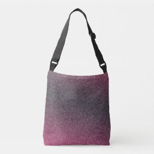 Dark-Maroon Gradient Glitters Cross-Body Bag