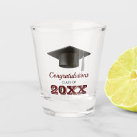 Dark Maroon Grey Congratulations College Graduate