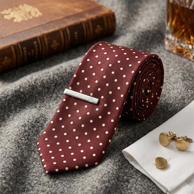 Dark Maroon Polka Dot Tie (Creator Uploaded)