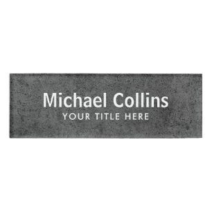 Dark masculine magnetic name tags