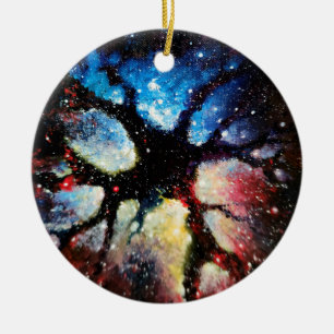 Dark matter in the universe ceramic tree decoration