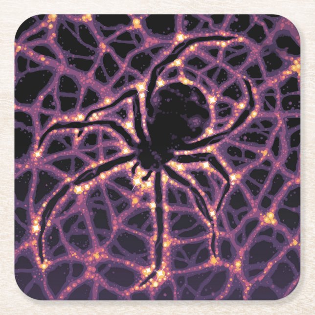 Dark Matter Poster. Square Paper Coaster (Front)