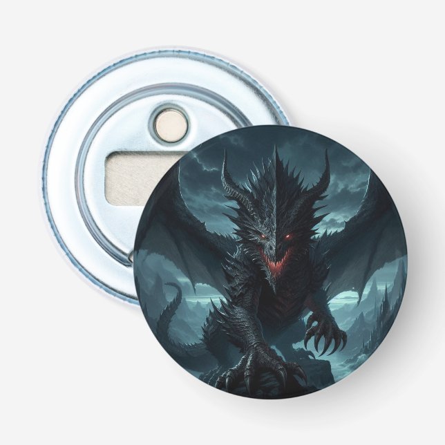 Dark, Mediaeval Dragon  Bottle Opener (Front)