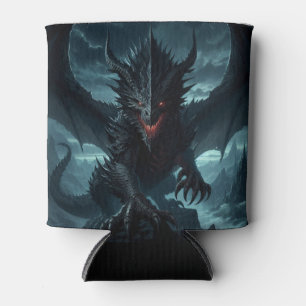 Dark, Mediaeval Dragon Can Cooler