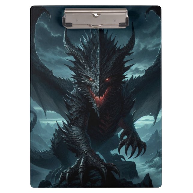 Dark, Mediaeval Dragon  Clipboard (Front)