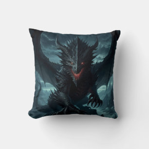 Dark, Mediaeval Dragon  Cushion