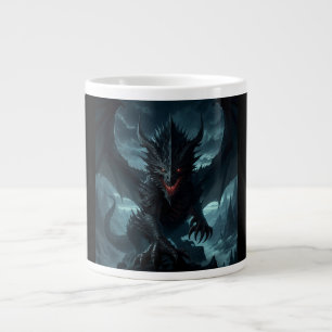 Dark, Mediaeval Dragon  Large Coffee Mug