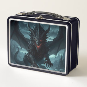 Dark, Mediaeval Dragon  Metal Lunch Box