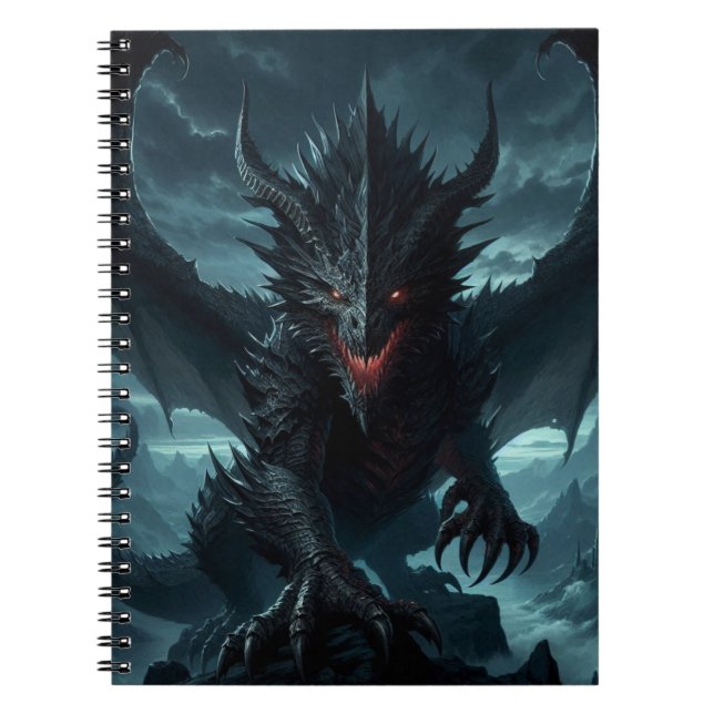 Dark, Mediaeval Dragon  Notebook (Front)