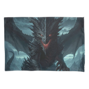 Dark, Mediaeval Dragon  Pillowcase