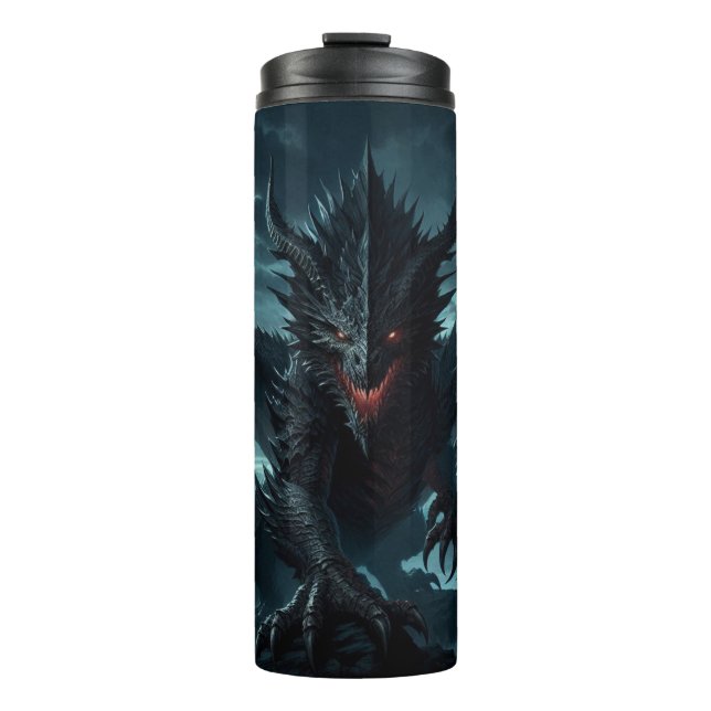 Dark, Mediaeval Dragon  Thermal Tumbler (Front)
