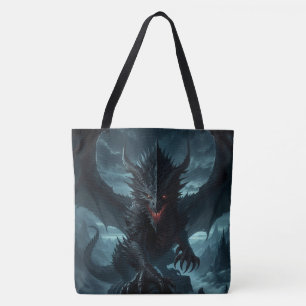 Dark, Mediaeval Dragon Tote Bag
