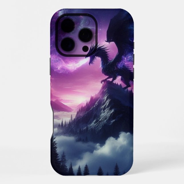 Dark, Mediaeval Ethereal Dragon  iPhone Case (Back)