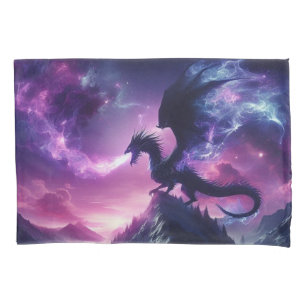 Dark, Mediaeval Ethereal Dragon Pillowcase