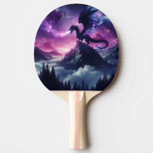 Dark, Mediaeval Ethereal Dragon Ping Pong Paddle