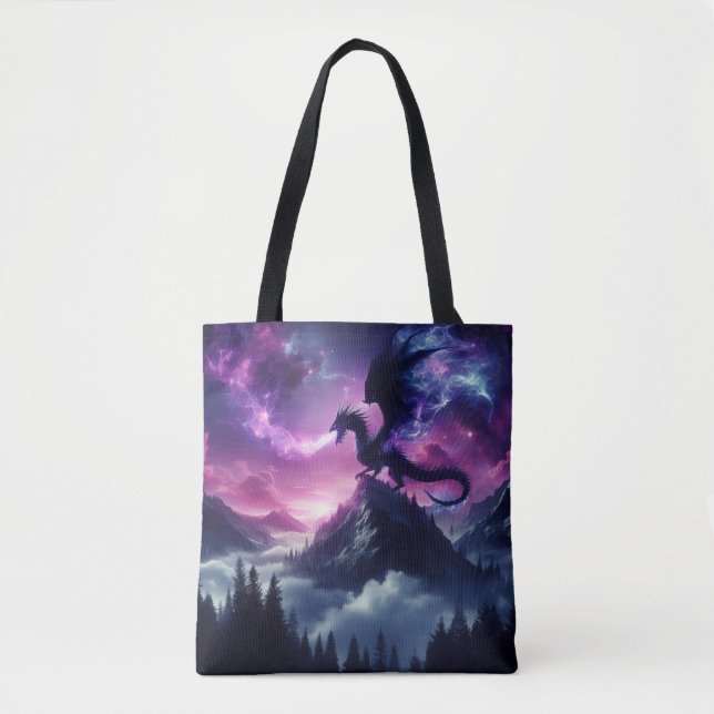 Dark, Mediaeval Ethereal Dragon  Tote Bag (Front)