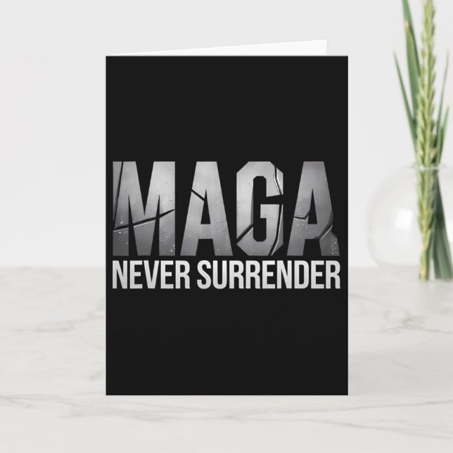 Dark Mega Trump 2024 Mega Never Surrender  Card (Front)