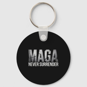 Dark Mega Trump 2024 Mega Never Surrender  Key Ring