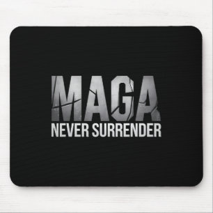 Dark Mega Trump 2024 Never Surrender  Mouse Pad