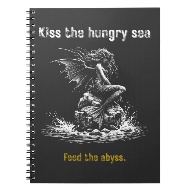 Dark Mermaid Siren  Notebook (Front)