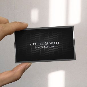 Dark Metal Cells Plastic Surgeon Business Card