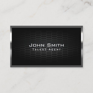 Dark Metal Cells Talent Agent Business Card