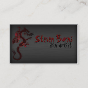 Dark Metal Dragon Business Card