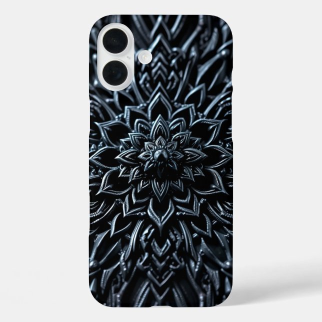 Dark Metallic Mandala Case-Mate iPhone Case (Back)