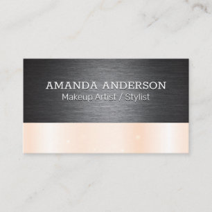 Dark Metallic Texture Sparkle Business Card