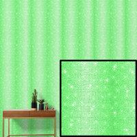 Dark Mid Light Green Stripes with Sparkle Stars