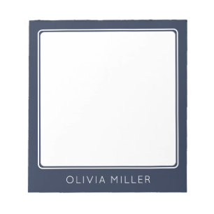 Dark Midnight Blue Minimalist Notepad