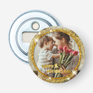 Dark Mode Faux Golden Foil  Mother's Day  Bottle Opener