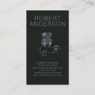 Dark Modern Photo Business card For Photographers