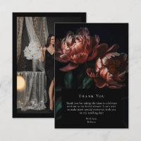 Dark Moody Black Gothic Floral Bridal Shower Photo