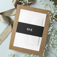 Dark Moody Black Minimalist Monogram
