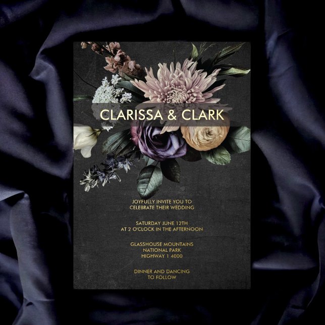 Dark Moody Bold Floral Black Purple Wedding (Creator Uploaded)