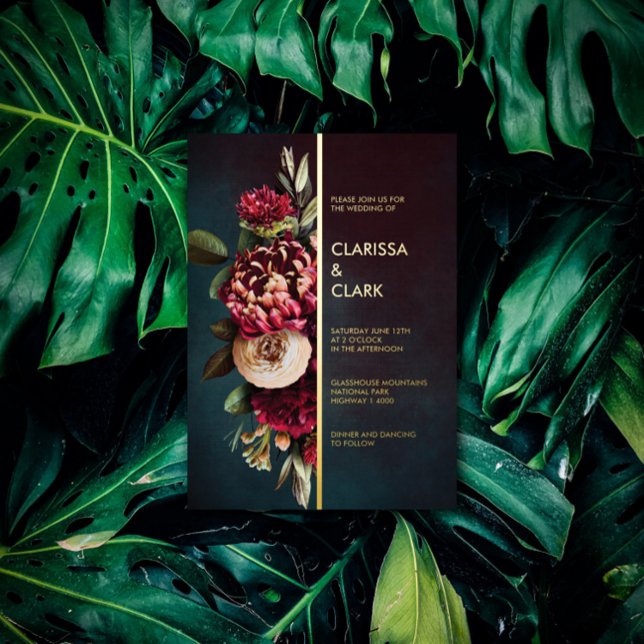 Dark Moody Bold Floral Marsala Wedding (Creator Uploaded)