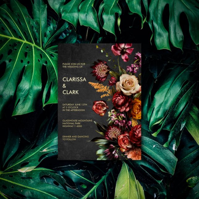 Dark Moody Bold Wild Flower Wedding (Creator Uploaded)