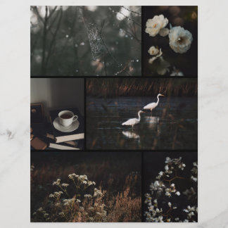 Dark Moody Collage Scrapbooking Paper