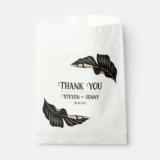 Dark Moody Customisable Favour Bag Minimalist Goth (Front)
