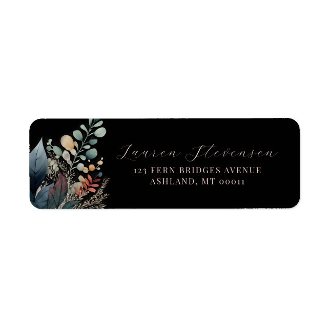 Dark Moody Elegant Floral Black Wedding (Front)