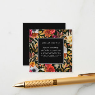 Dark Moody Fall Romantic Bridal Shower  Enclosure Card