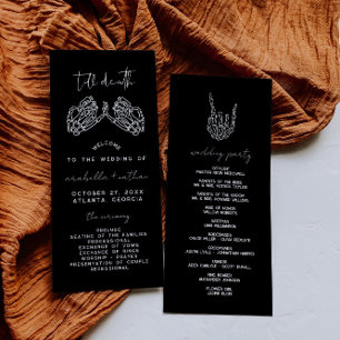 Dark Moody Fall Wedding Program