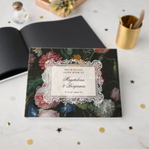 Dark Moody Floral Dutch Masters Art Lace Wedding
