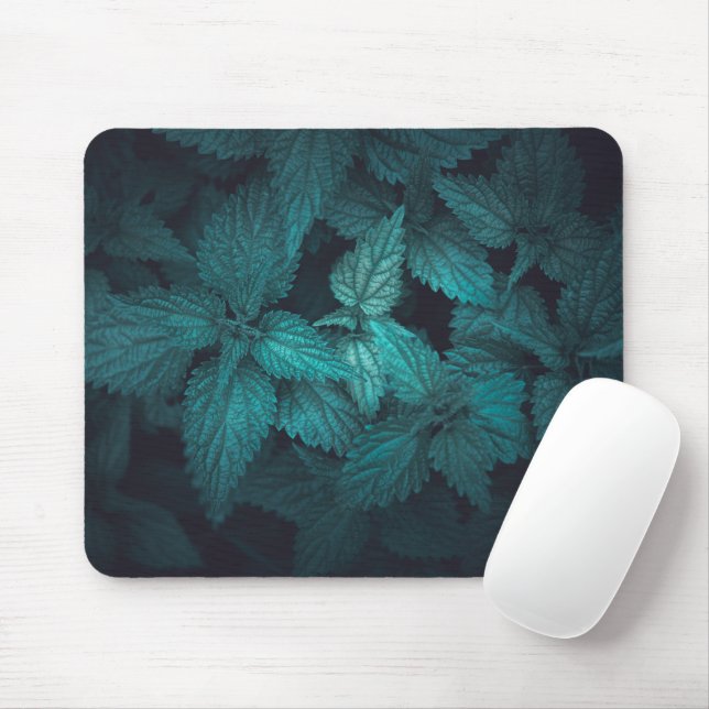 Dark Moody Floral Nature Photo Mouse Pad (With Mouse)