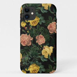 Dark Moody Florals Antique Redouté Roses Case-Mate iPhone Case