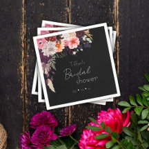 Dark Moody Flowers & Greenery Bridal Shower
