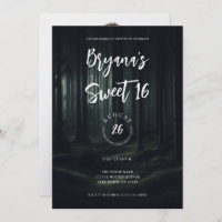 Dark Moody Forest Trees at Twilight Sweet 16