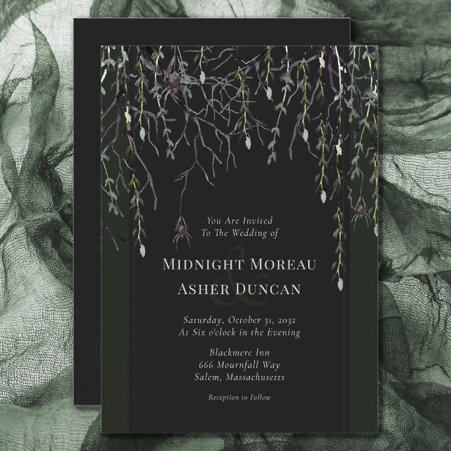 Dark Moody Gothic Wedding Invitation (Creator Uploaded)